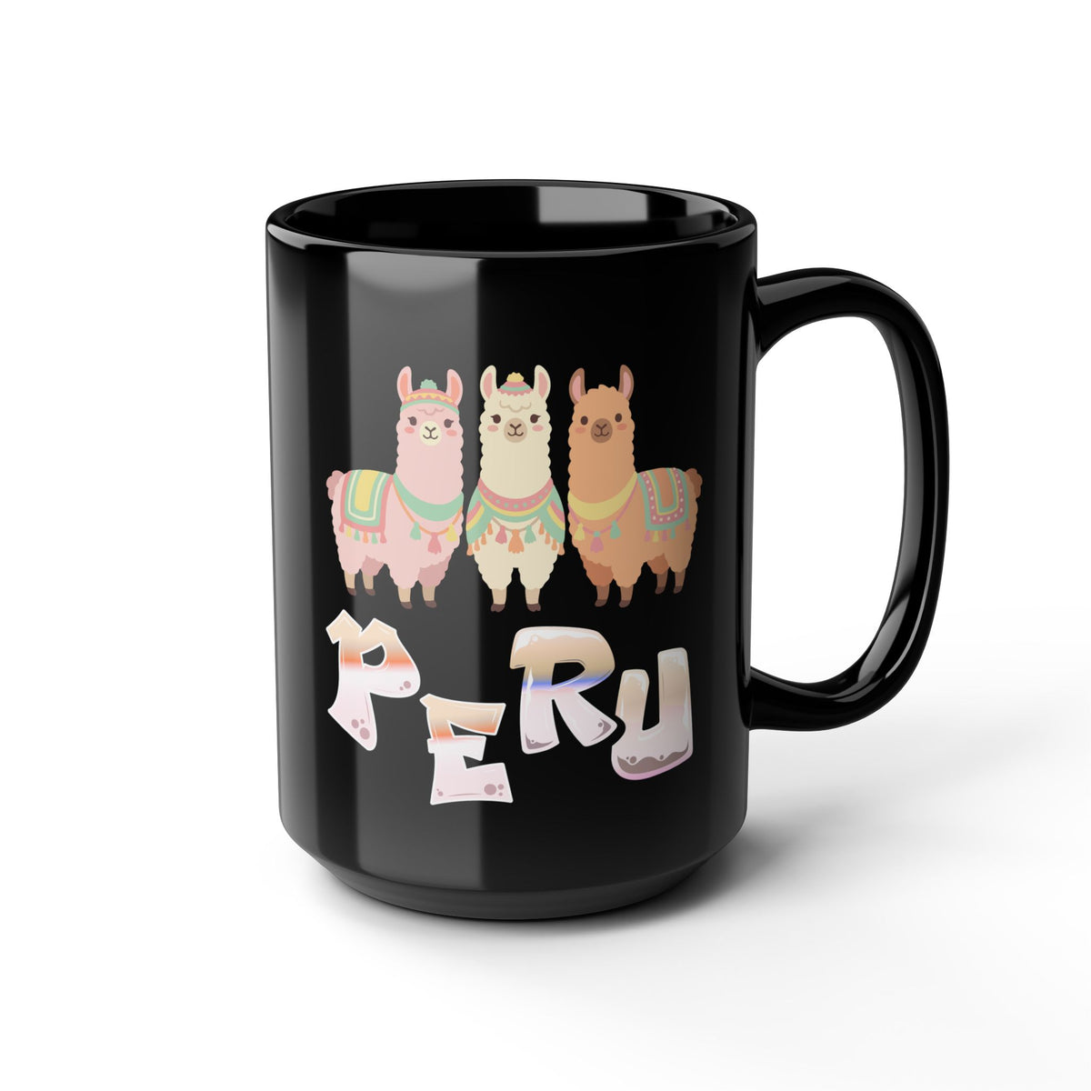 Best Peru Three Llamas Coffee Mug - Black