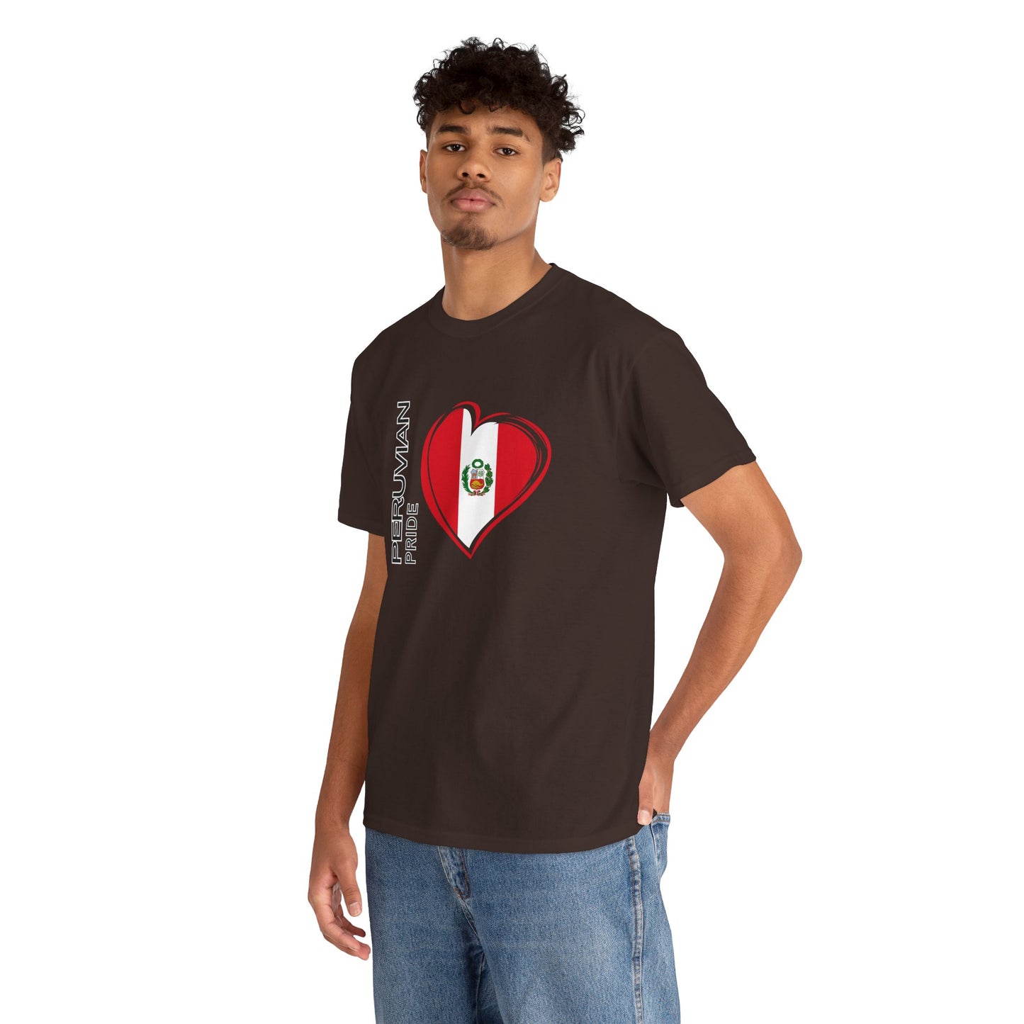 Best Peruvian Pride T-Shirt USA Unisex Flag Heart Tee