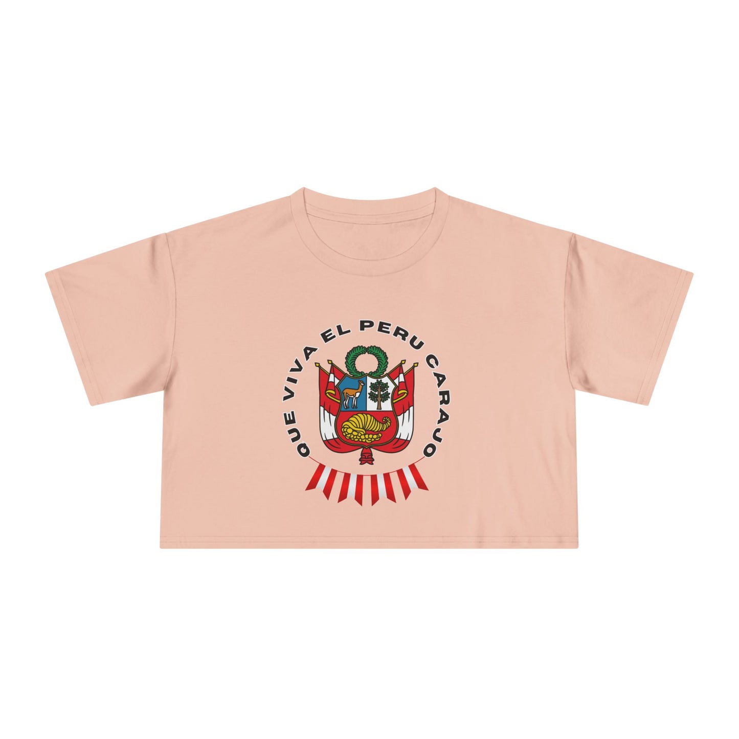 Best Que Viva El Peru Carajo Crop Top | Peruvian Gift USA