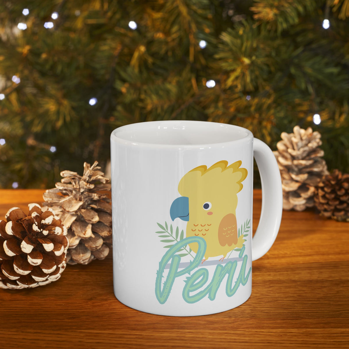 Best Peruvian Ceramic Coffee Mug "Gallito de las Rocas"