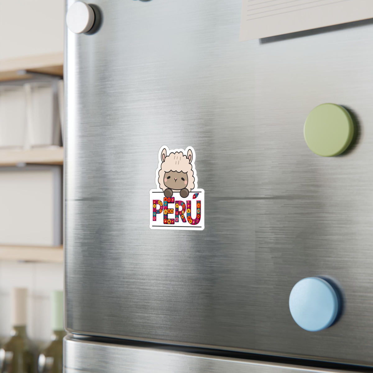 Best Peru Floral Llama Sticker - Vinyl Decal