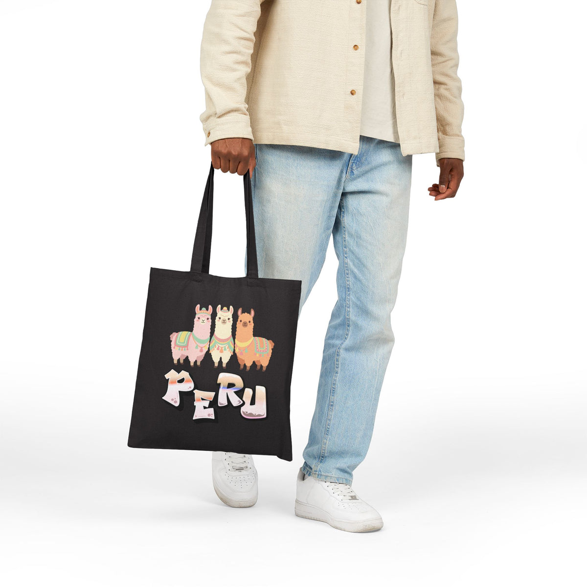 Best Peru Three Llamas Canvas Tote Bag
