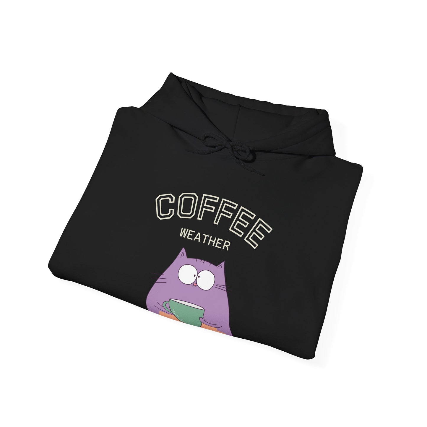 🐱☕ Coffee Weather Cat Hoodie USA | Cozy Coffee Lovers Hoodie