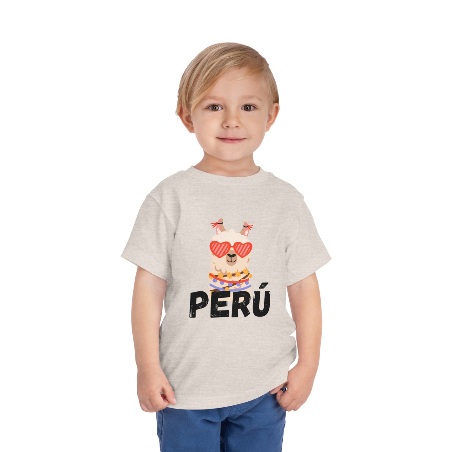 Best PeruvianToddler Short Sleeve Tee "Peru Llama Heart"