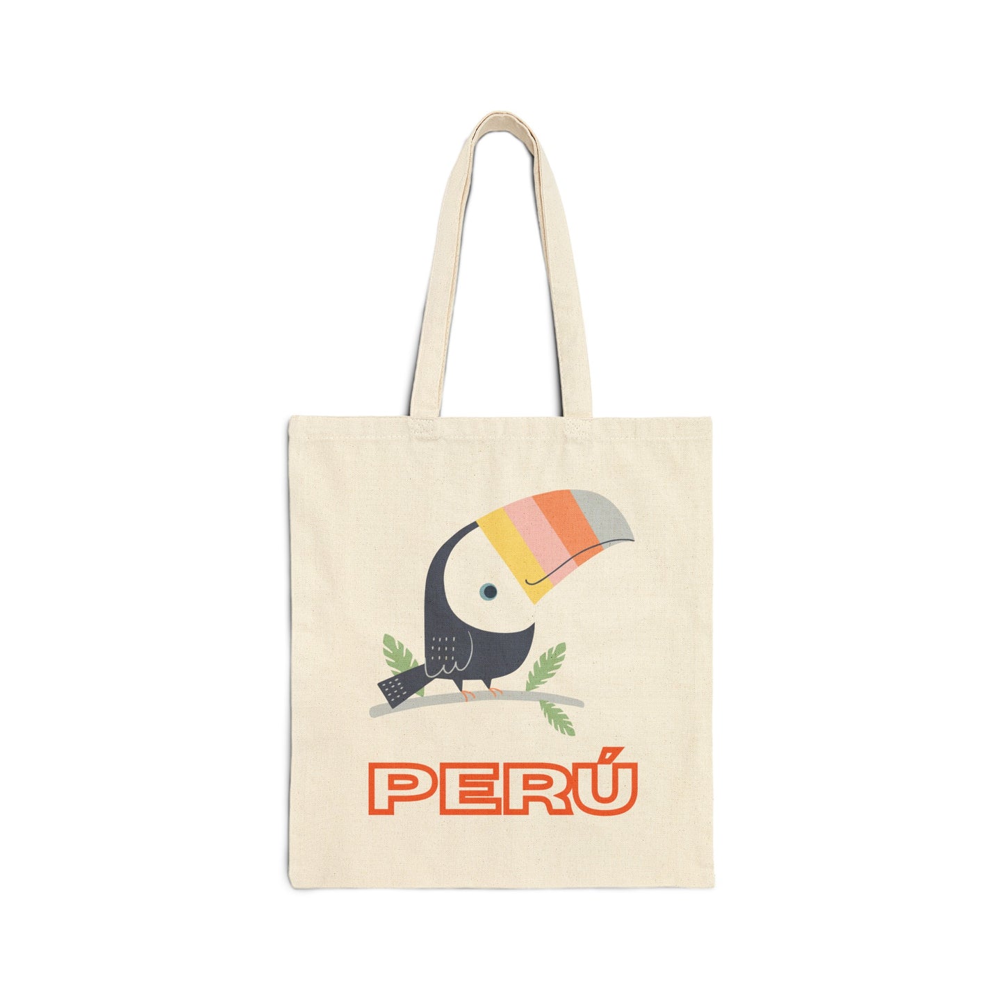 Peruvian Cotton Canvas Tote Bag "Peru Selva"