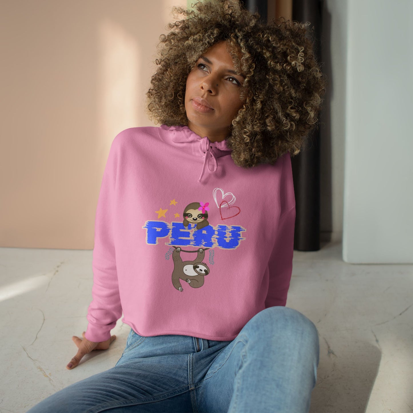 Best Peruvian Crop Hoodie "PERU Jungle Love"