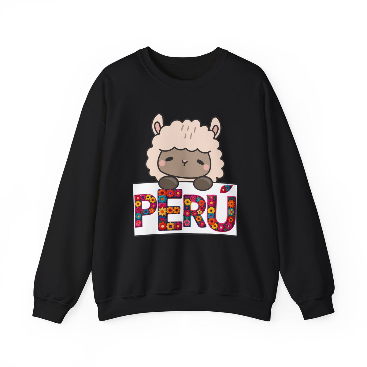 Best Peru Floral Llama Sweatshirt - Crewneck