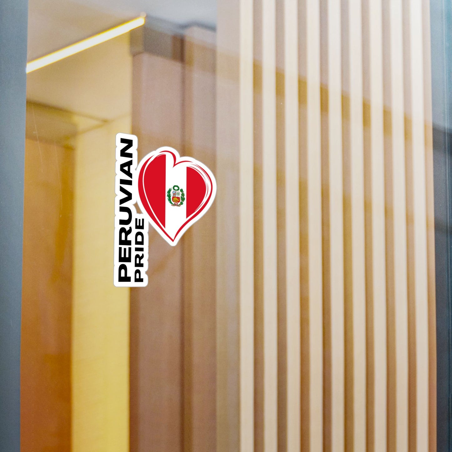 Best Peruvian Pride Sticker - Heart Flag Decal
