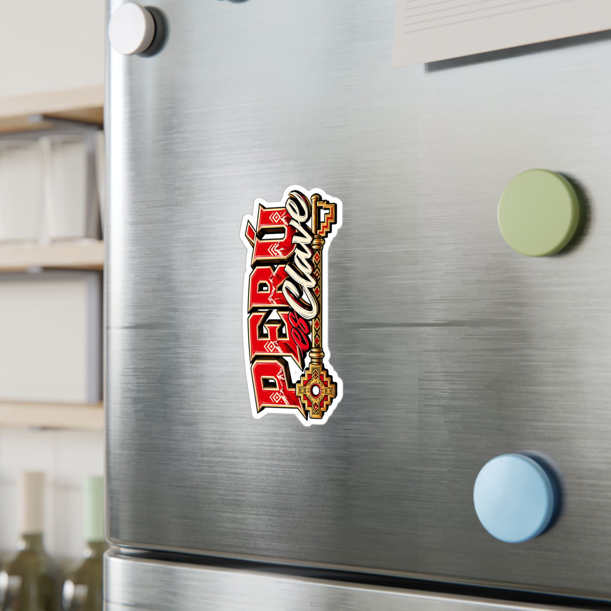 Best Perú es Clave Sticker - Gold Key Andean Vinyl Decal