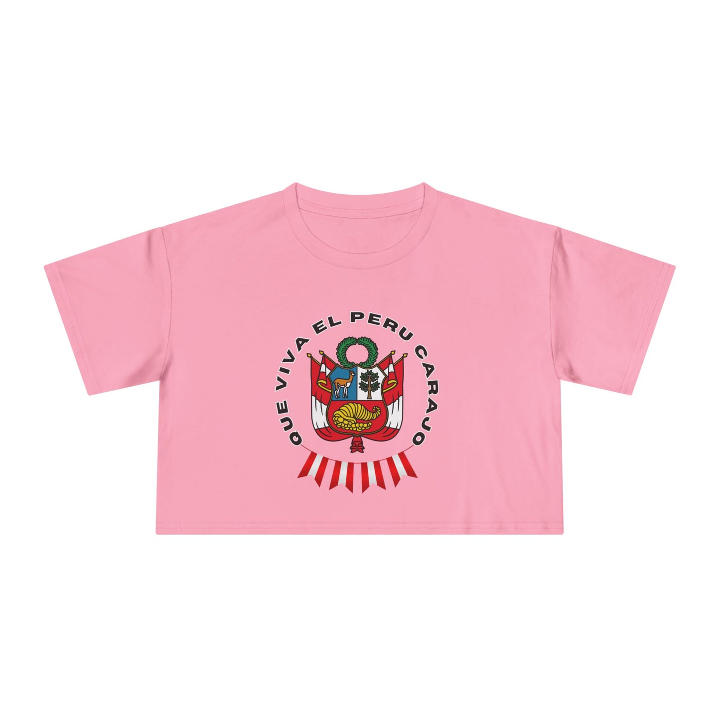 Best Que Viva El Peru Carajo Crop Top | Peruvian Gift USA