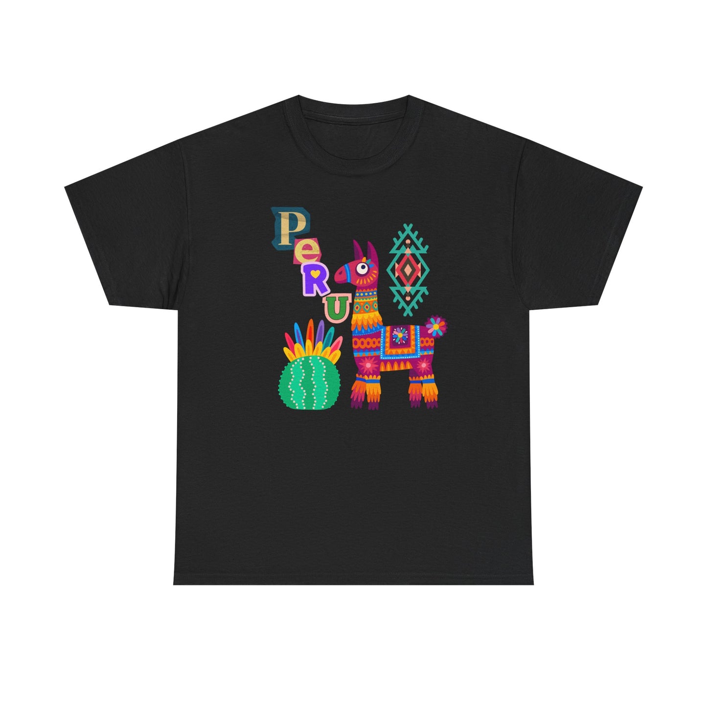 Best Peruvian Llama T-Shirt USA Colorful Peru Pride Unisex Te