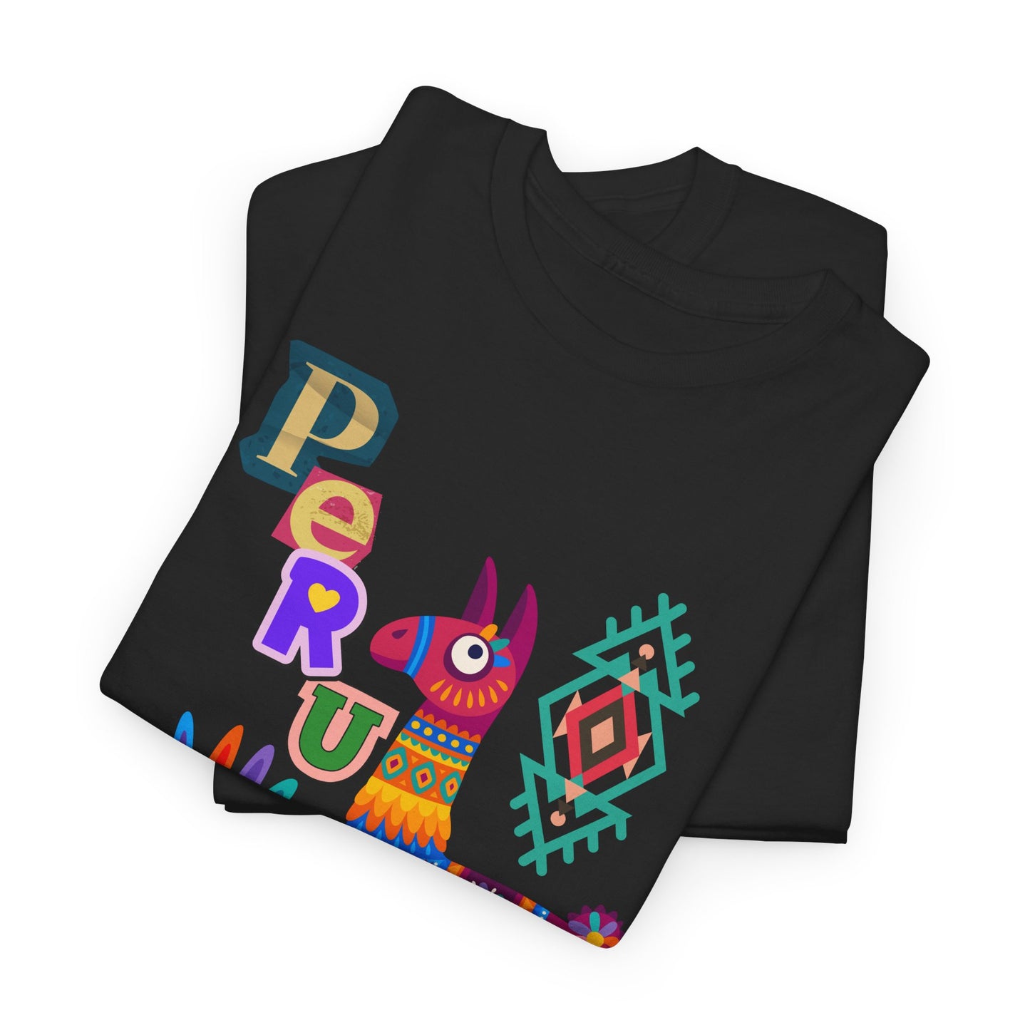 Best Peruvian Llama T-Shirt USA Colorful Peru Pride Unisex Tee