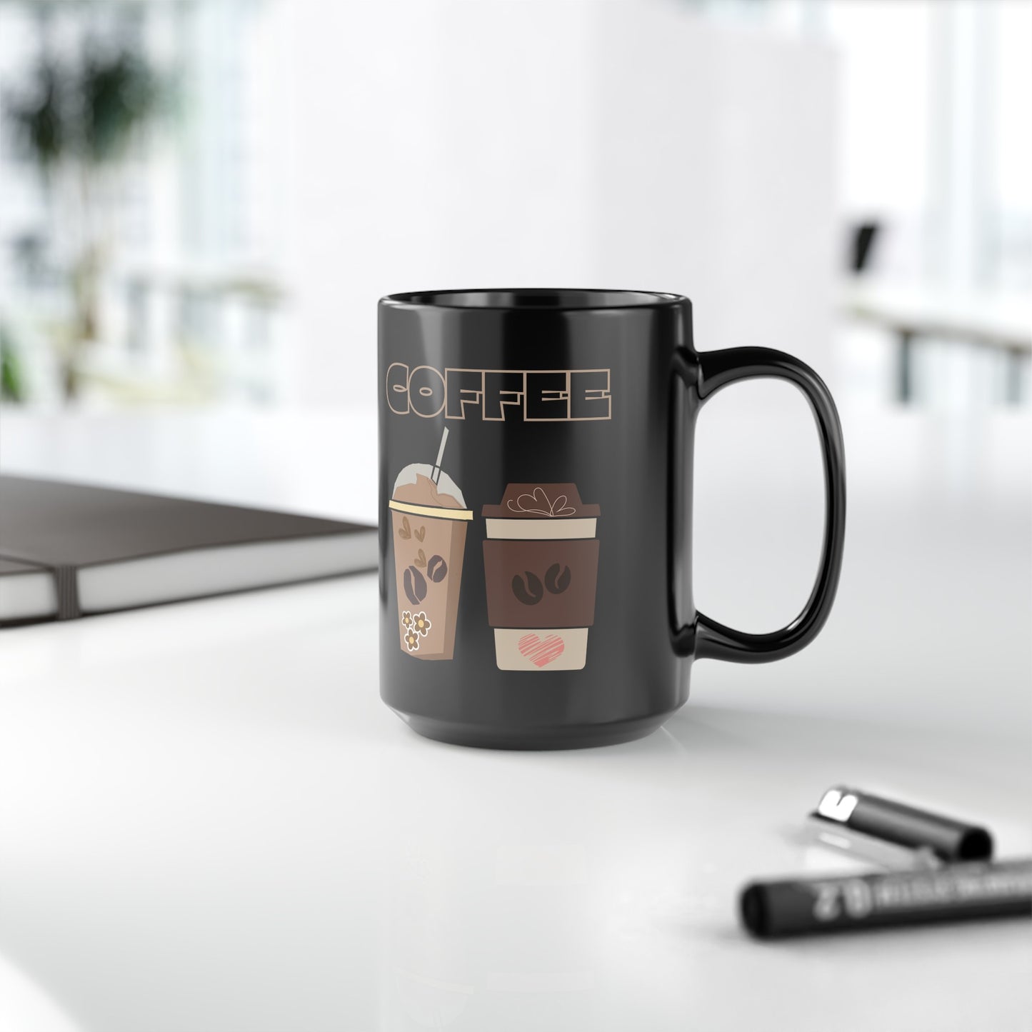 Best Coffee Black Mug (11oz, 15oz) "COFFEE"