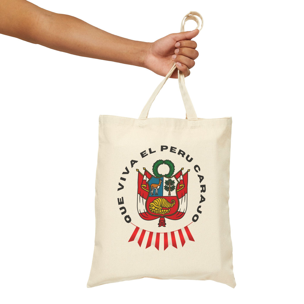 Best Peruvian Canvas Tote Bag "PERU Escarapela"