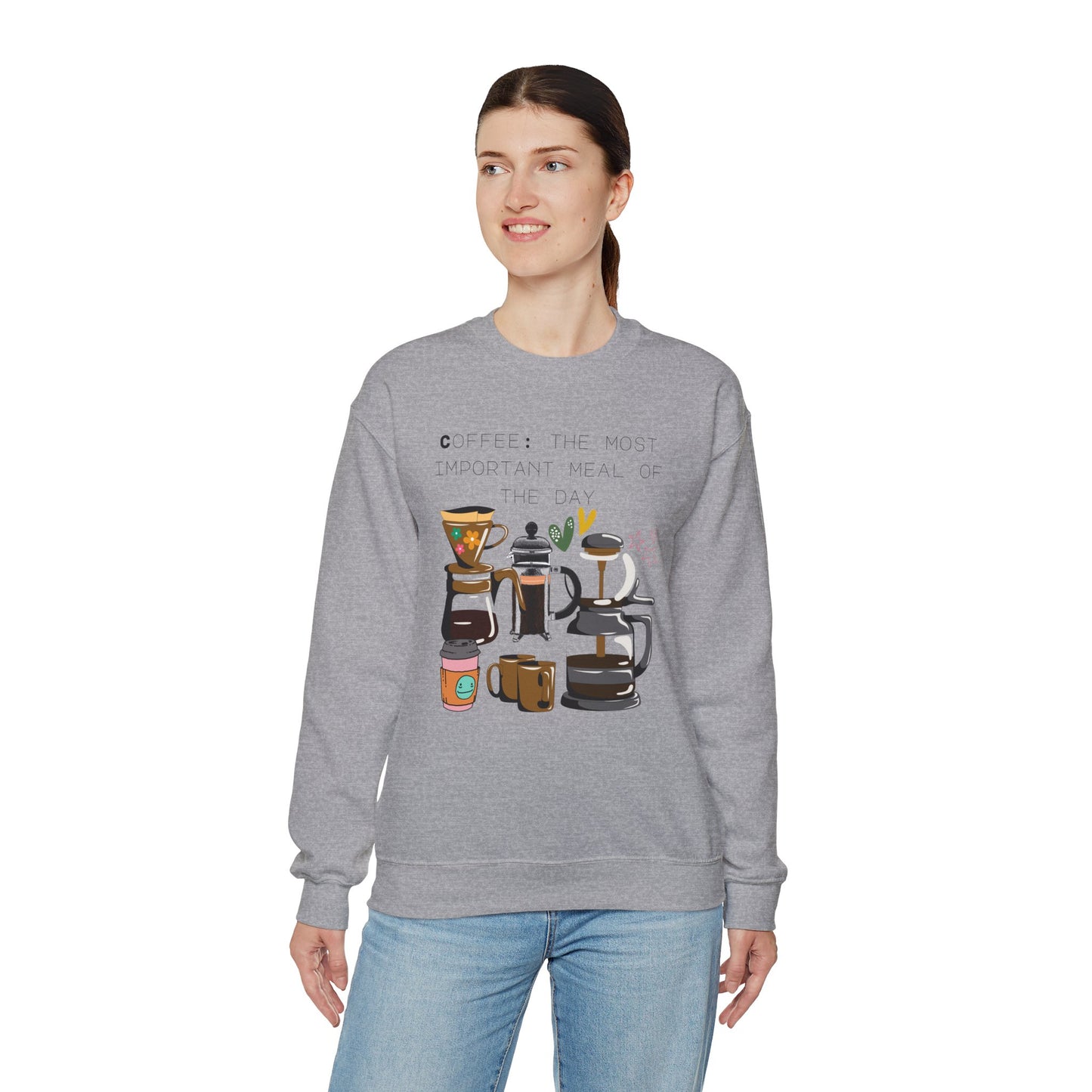 Best Unisex Coffee Sweatshirt "Coffee: the most important meal of the day"