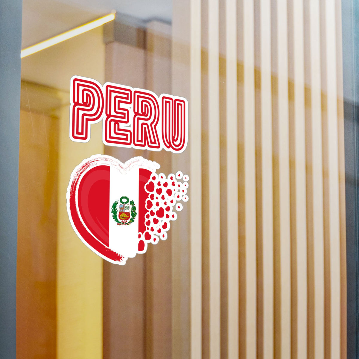 Best Peru Heart Flag Sticker - Vinyl Decal