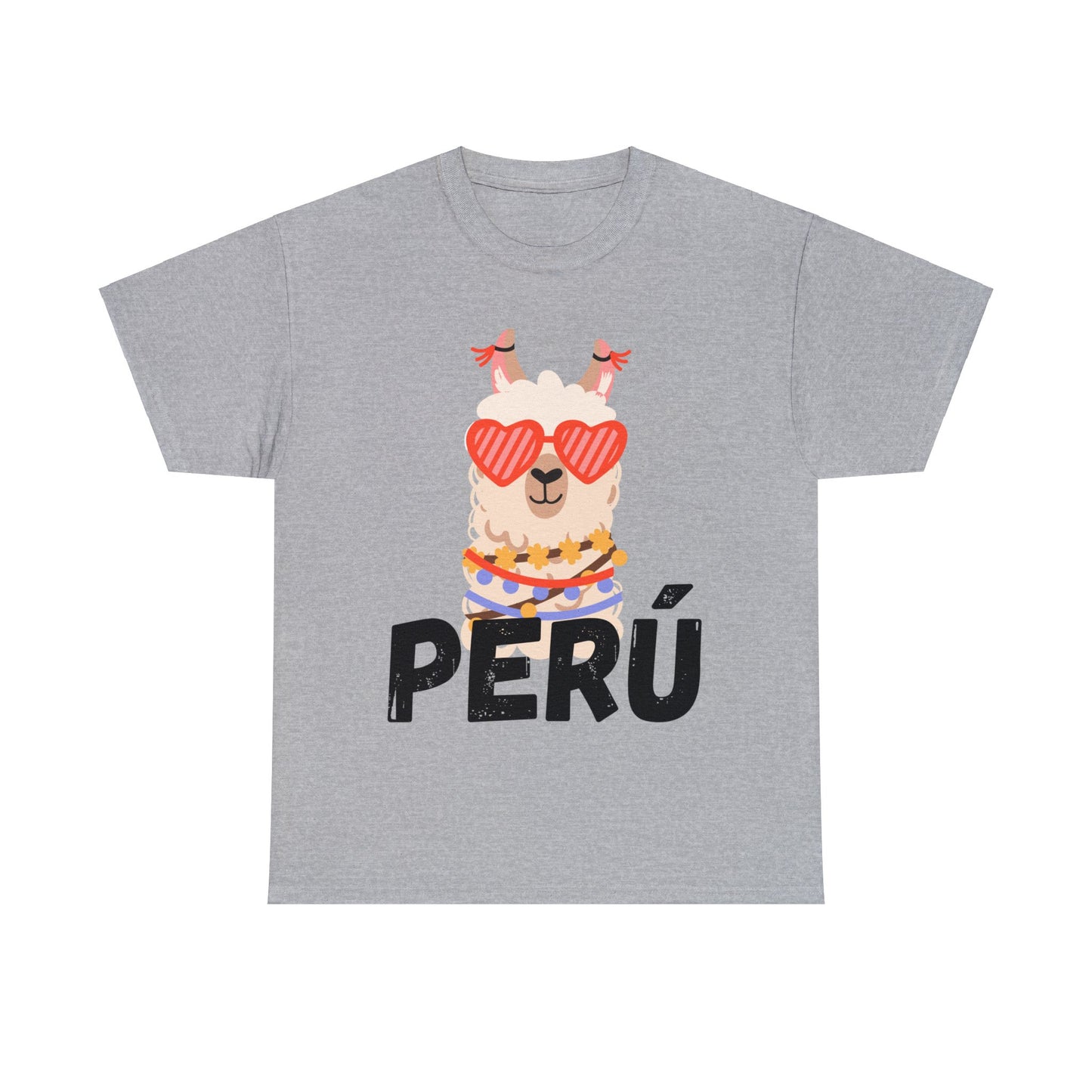 Peruvian Unisex T-Shirt "Llama Elegance"