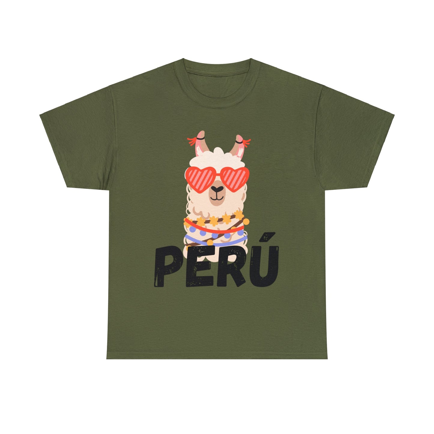 Peruvian Unisex T-Shirt "Llama Elegance"