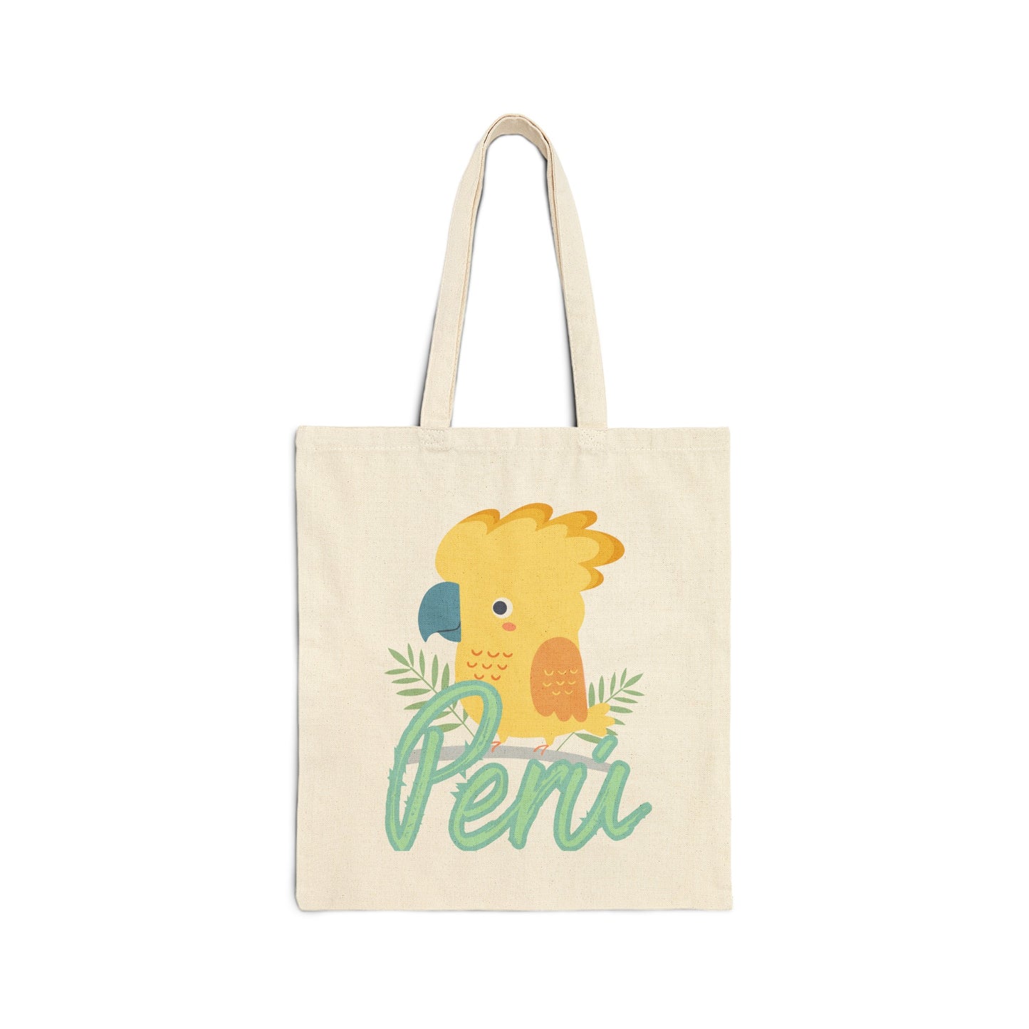 Peruvian Cotton Canvas Tote Bag "El Gallito de Las Rocas"