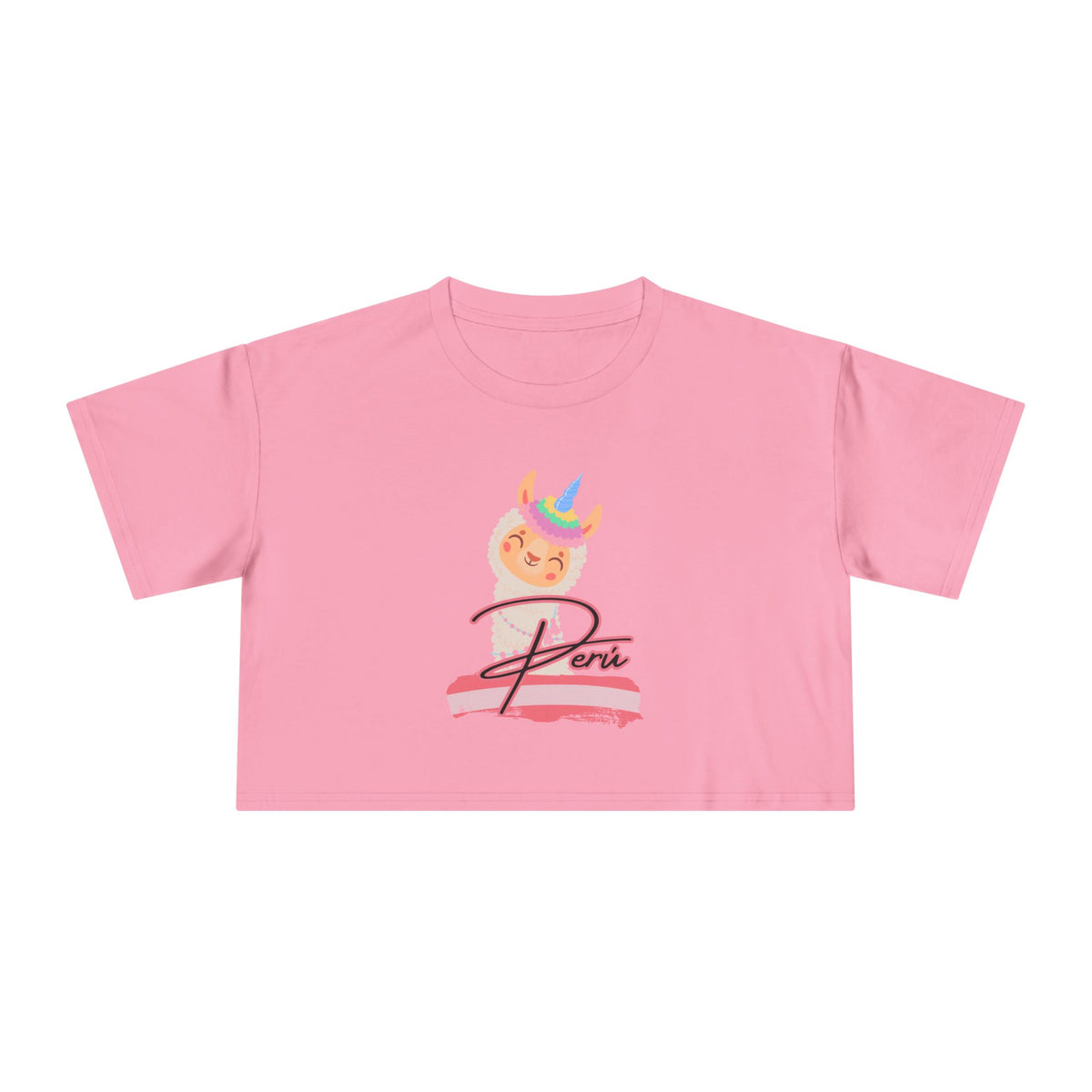 Best Peru Llama Unicorn Crop Top | Peruvian Gift USA