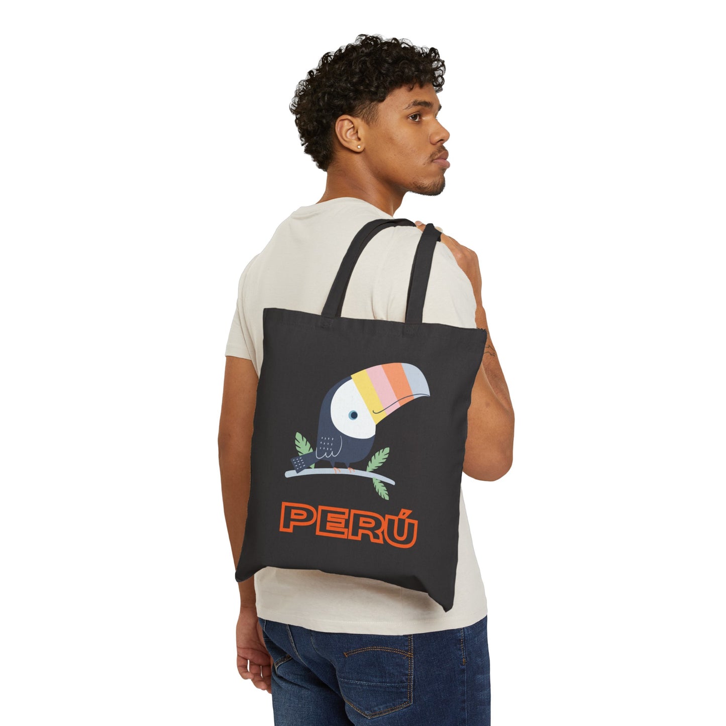 Peruvian Cotton Canvas Tote Bag "Peru Selva"