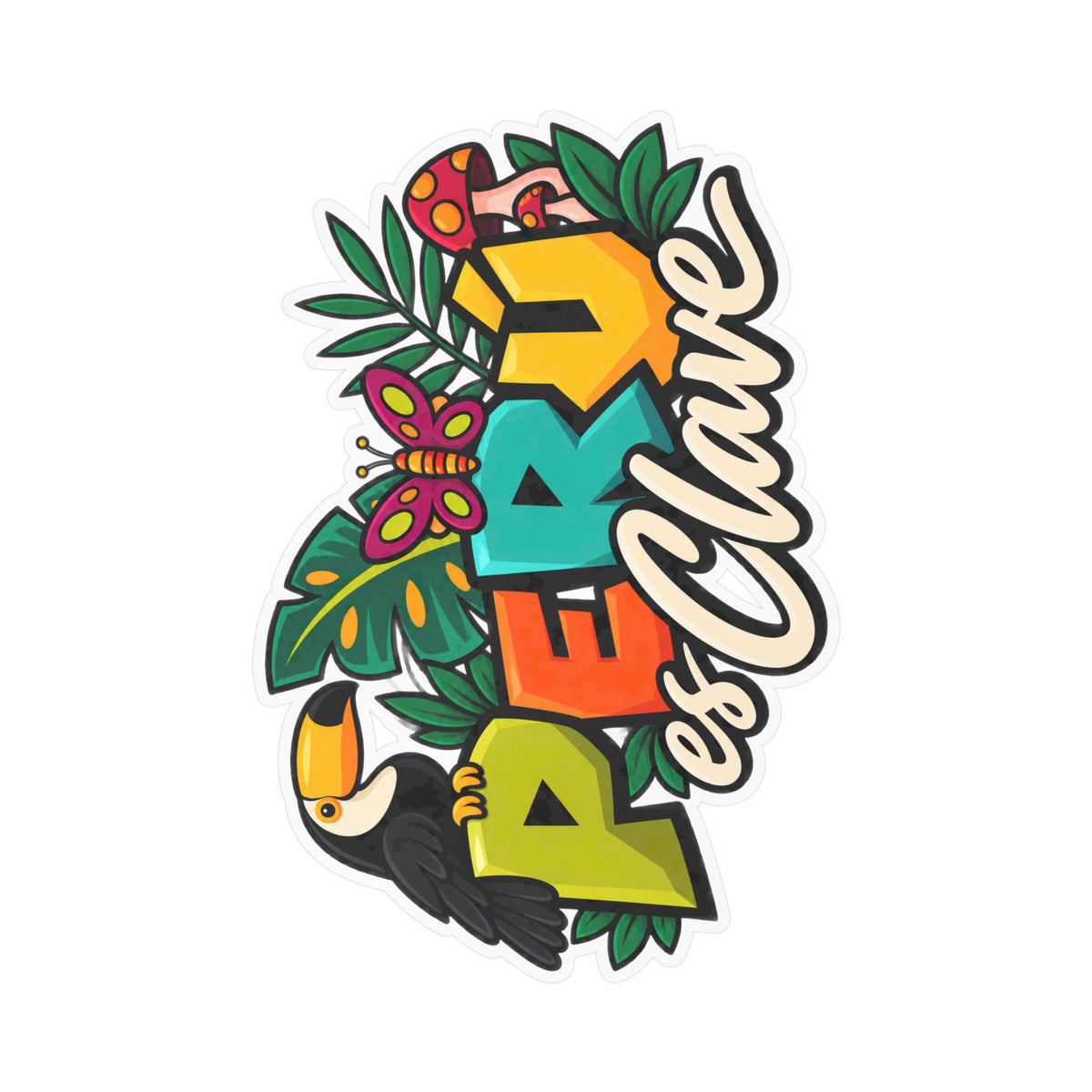 Best Perú es Clave Sticker - Amazon Toucan Jungle Decal
