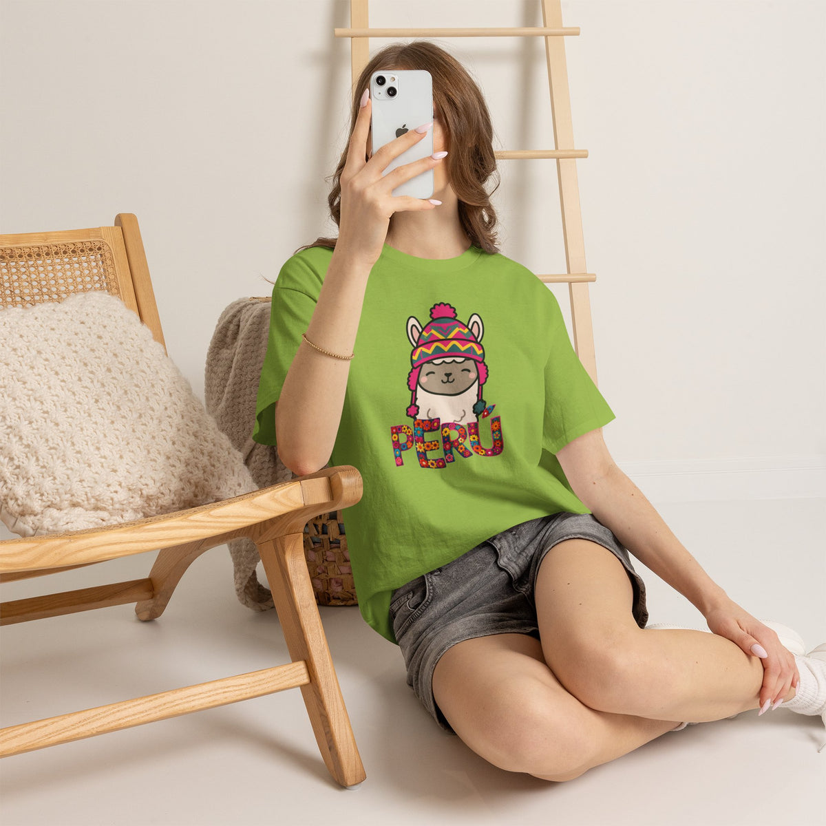Best Peru Chullo Llama T-Shirt USA Unisex Andean Pride Tee