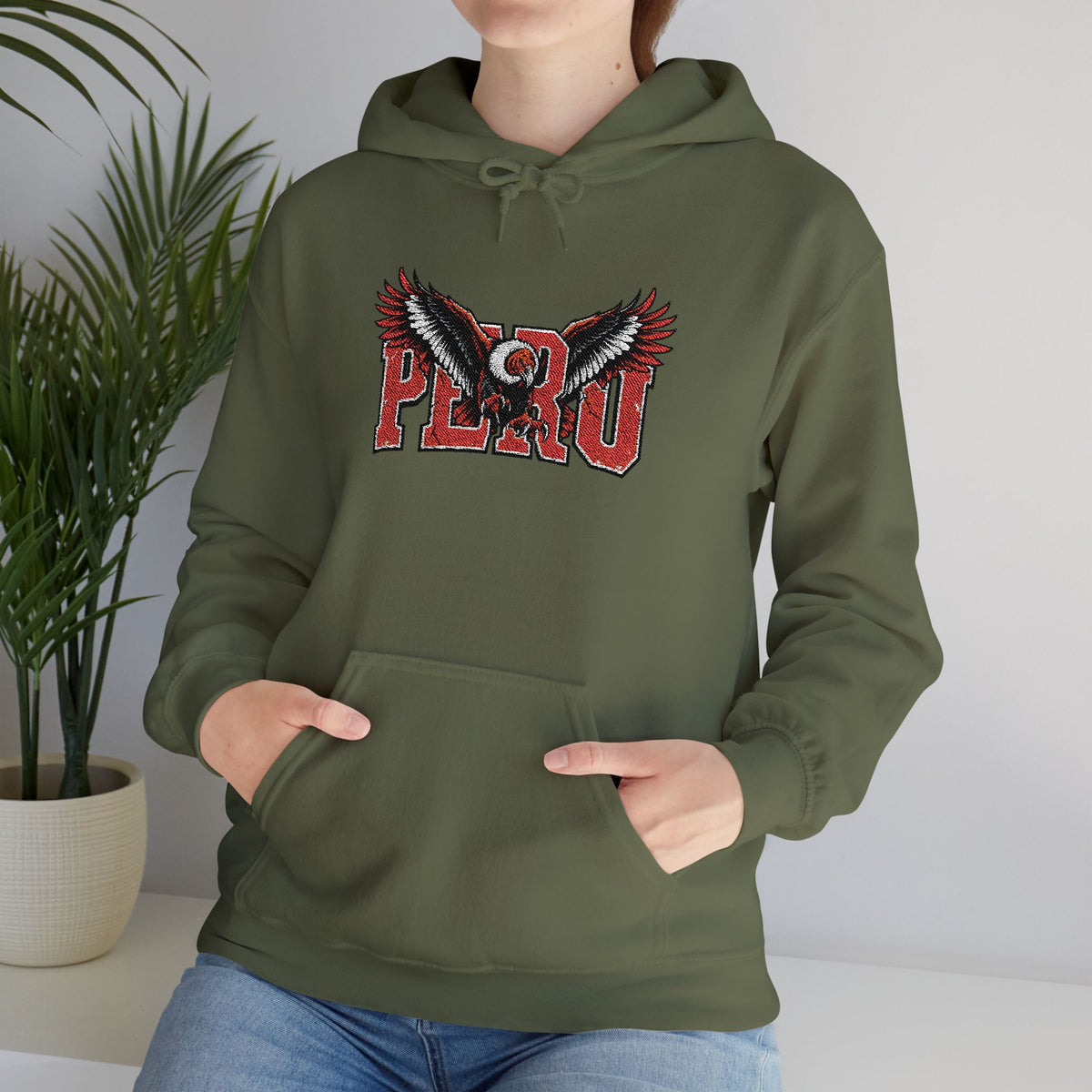 Best Peru Condor Embroidered Hoodie USA