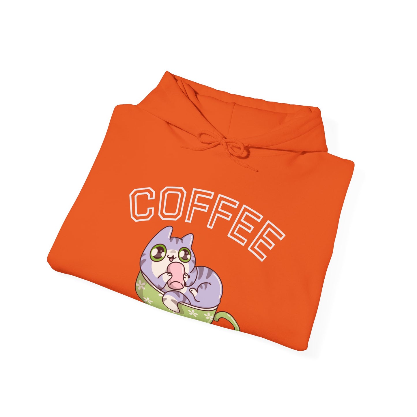 Coffee Cat in a Cup Hoodie – Cute Kitty Coffee Graphic Sweatshirt for Coffee Lovers (USA Only)