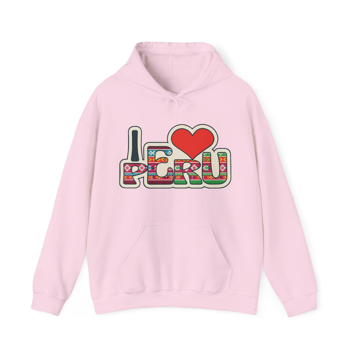 Best I Love Peru Hoodie - Colorful Andean Textile Gift