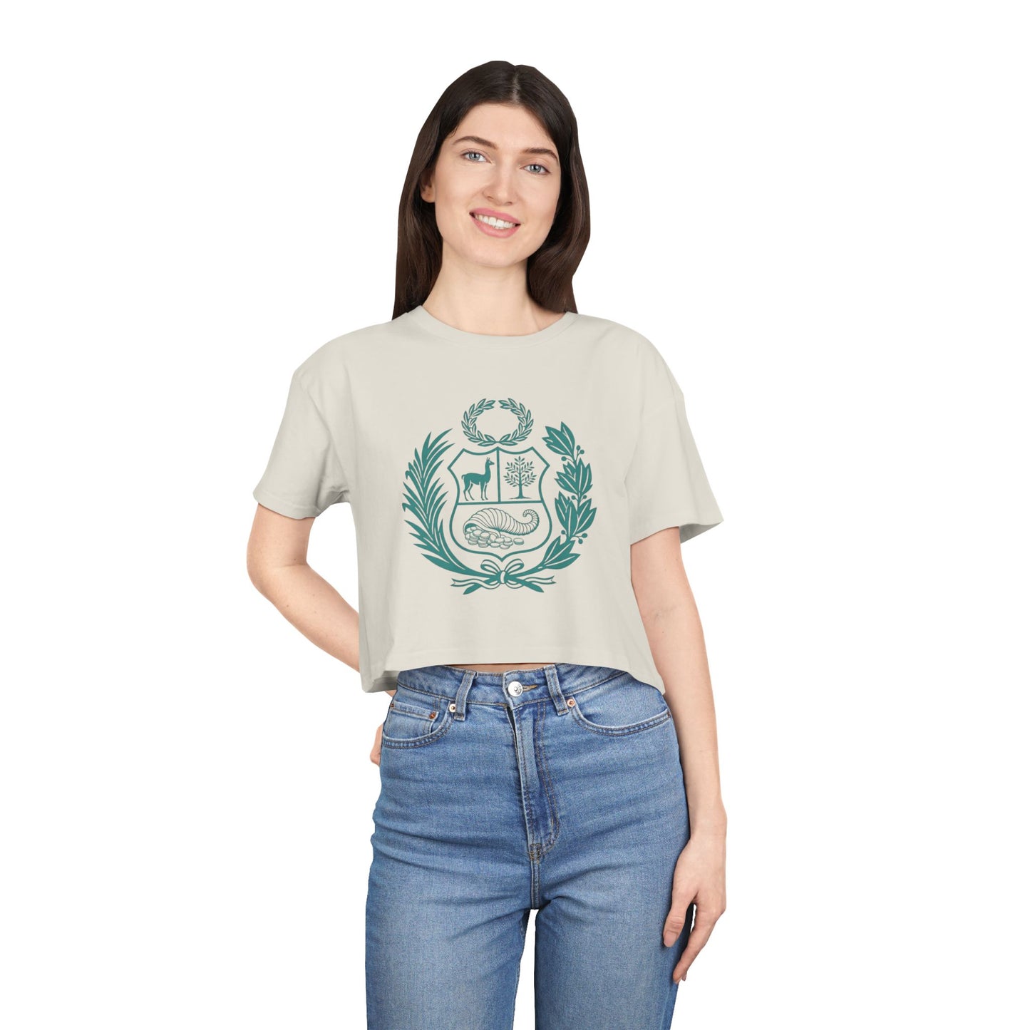 Best Peru Coat of Arms Crop Top | Peruvian Gift USA