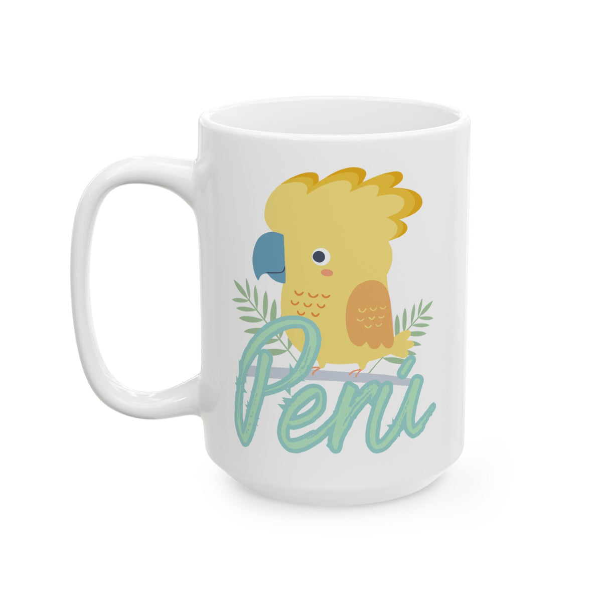 Best Peruvian Ceramic Coffee Mug "Gallito de las Rocas"