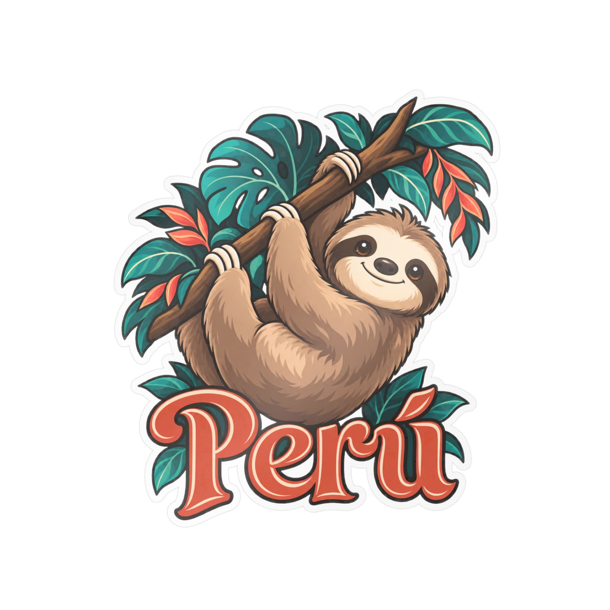Best Peru Sloth Sticker - Cute Amazon Perezoso Vinyl Decal