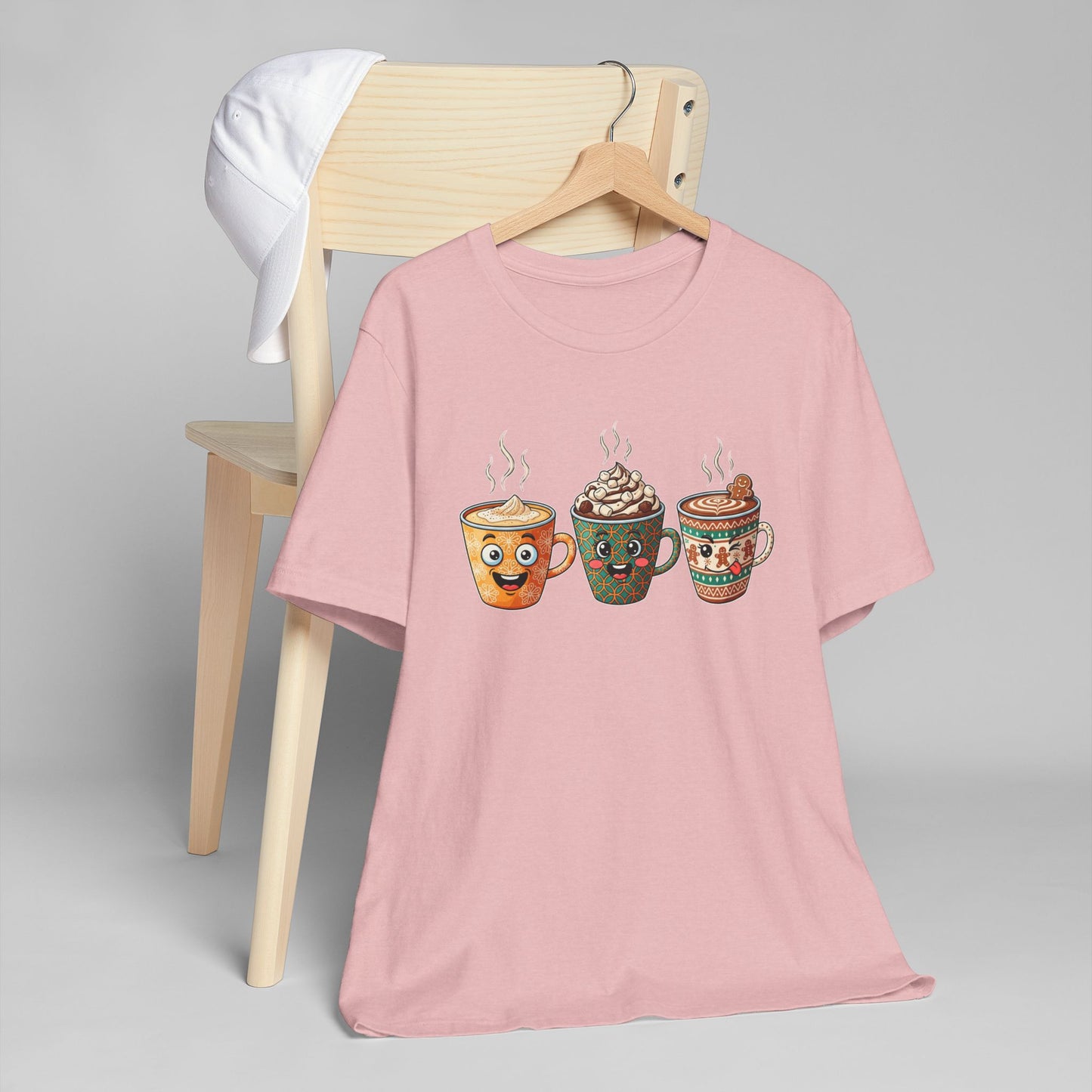☕🎄 Holiday Coffee Mugs Unisex T-Shirt USA | Festive Coffee Tee