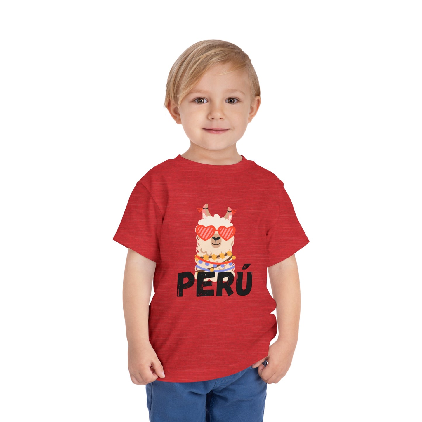 Best PeruvianToddler Short Sleeve Tee "Peru Llama Heart"