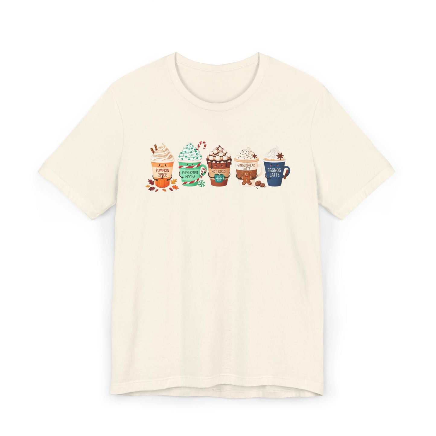 🎃☕ Seasonal Coffee Drinks T-Shirt USA | Holiday Coffee Tee