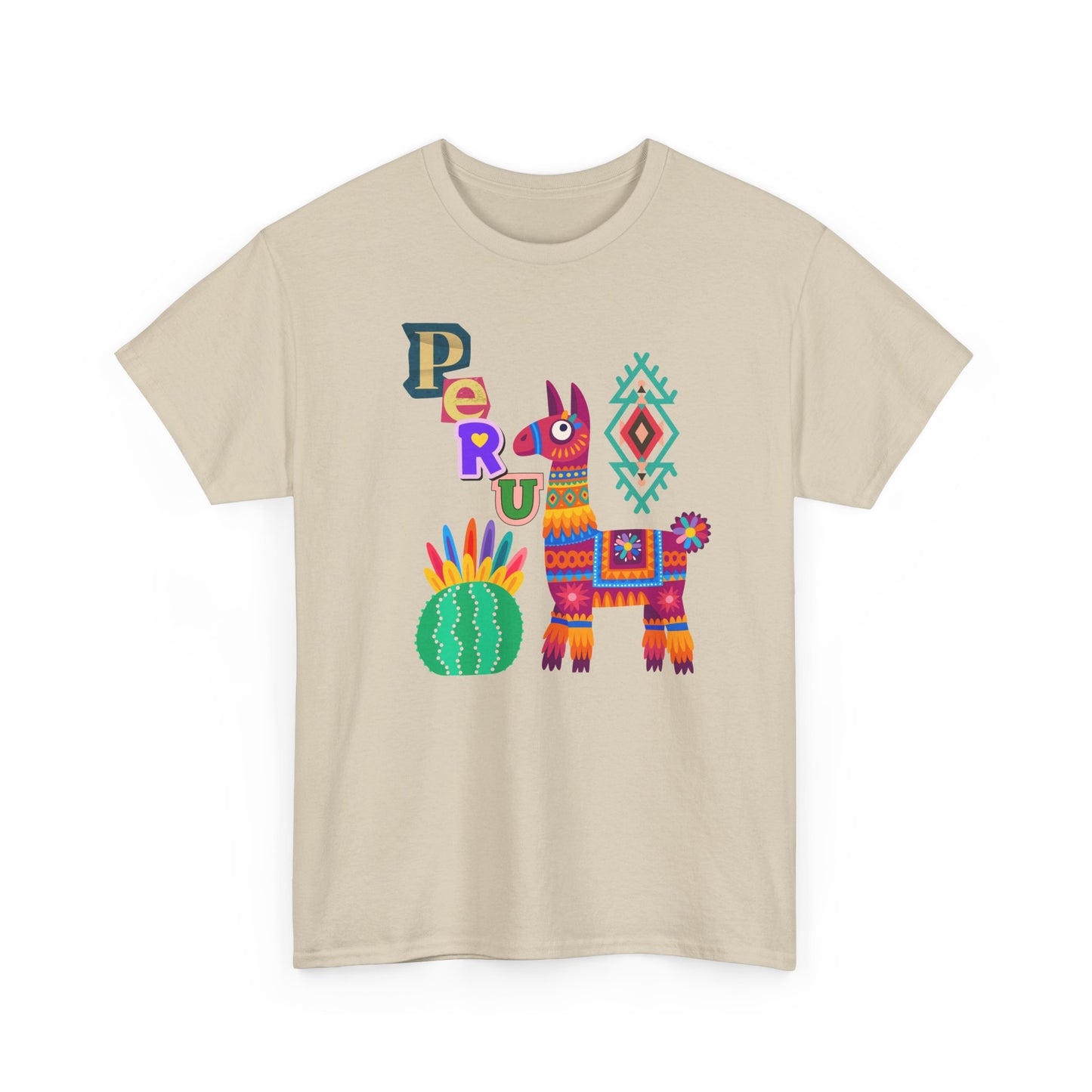 Best Peruvian Llama T-Shirt USA Colorful Peru Pride Unisex Te