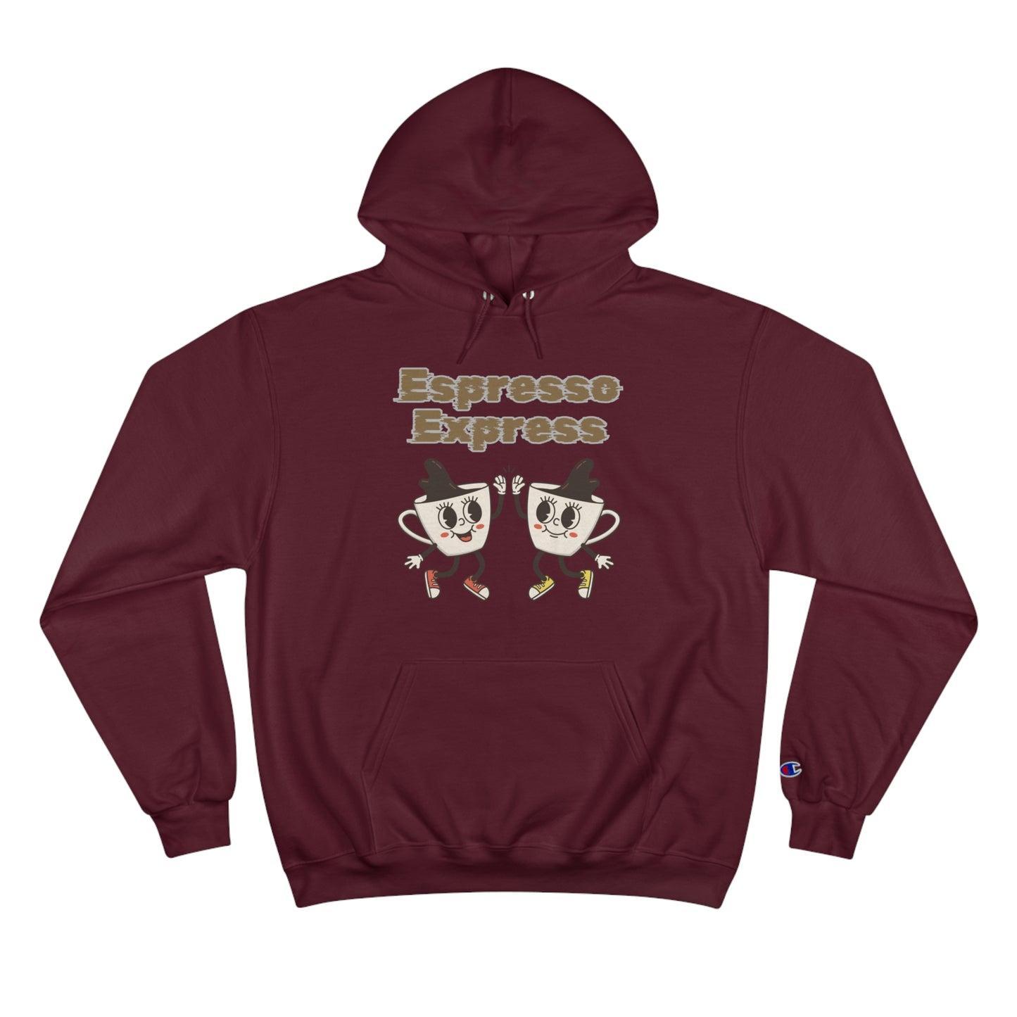 The High-Five Espresso Customized Champion Coffee Hoodie: Hug in a Mug