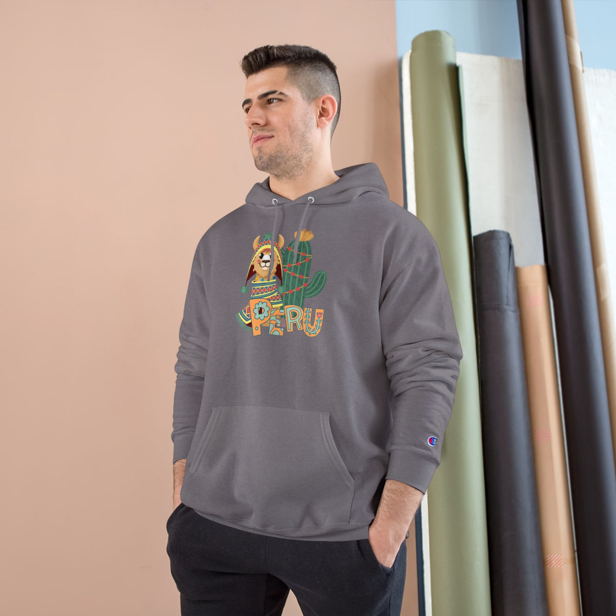 Best Peru Llama Cactus Champion Hoodie USA