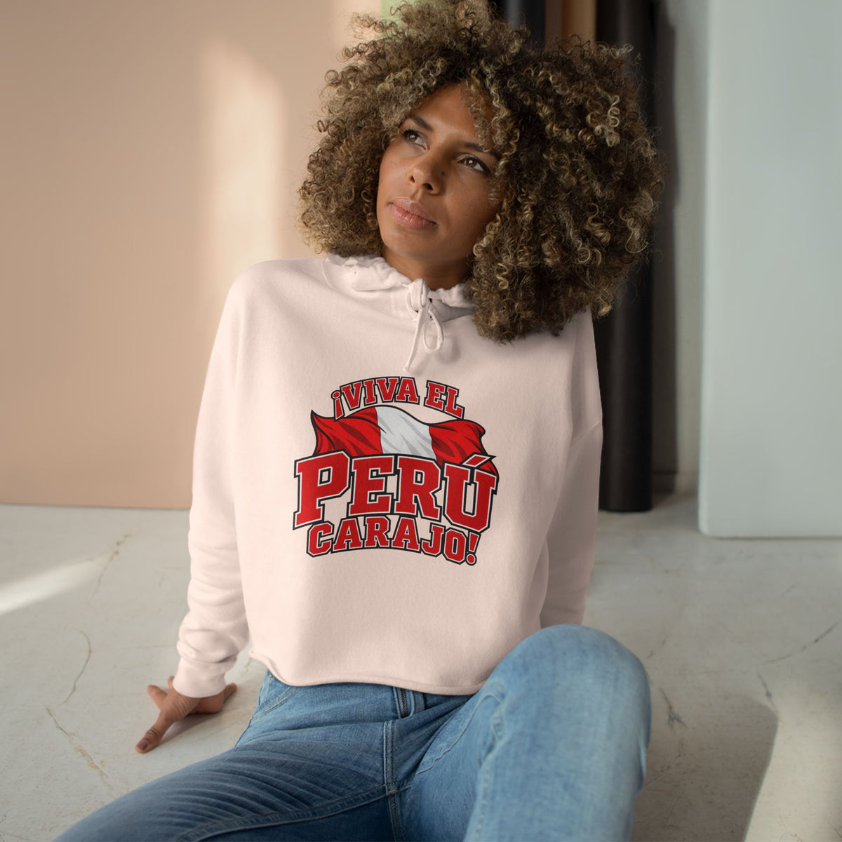 Best Viva el Perú Carajo Crop Hoodie - Peru Flag Gift