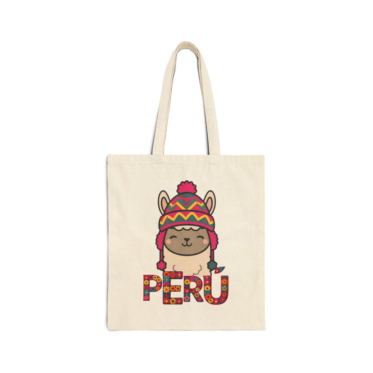 Best Peru Llama Chullo Canvas Tote Bag
