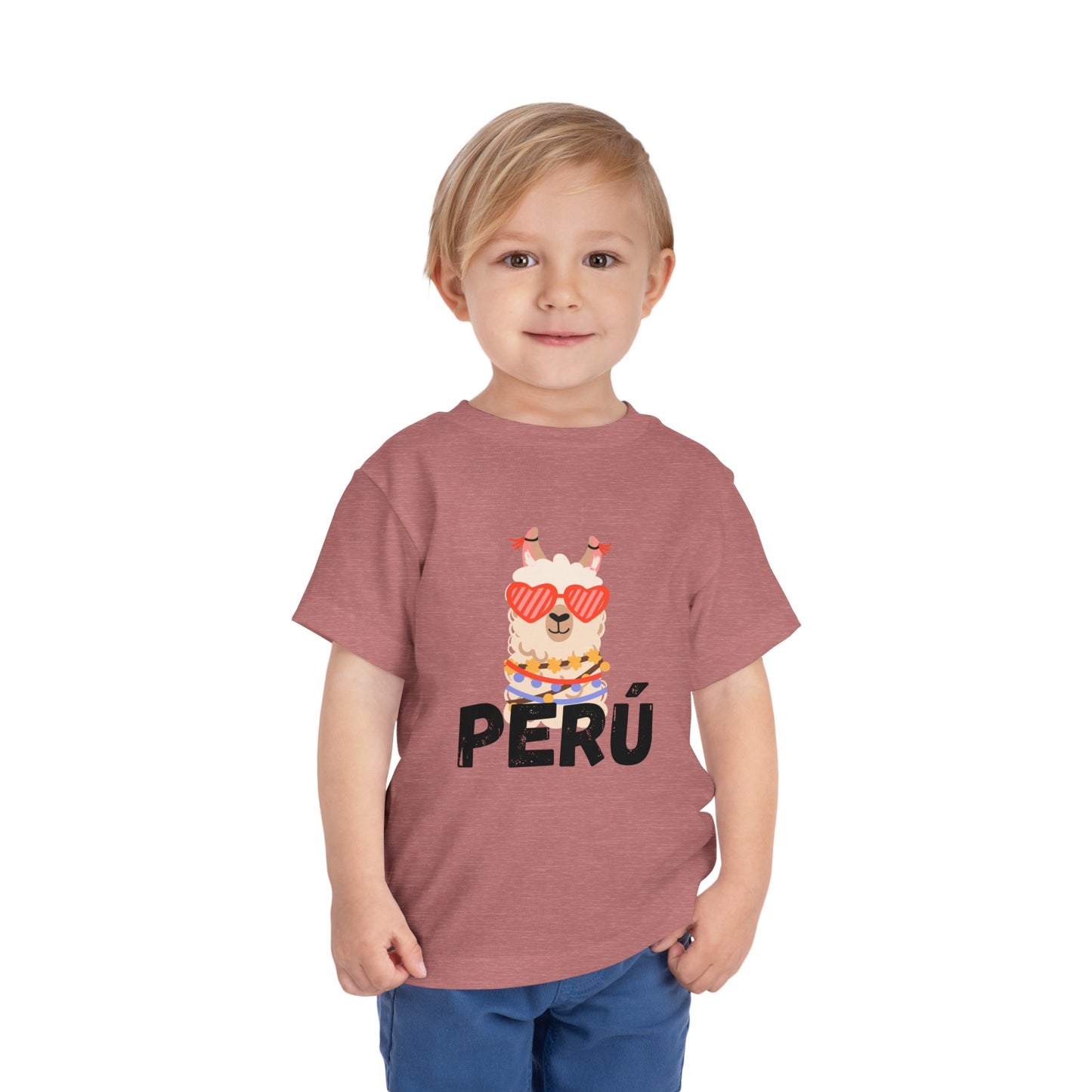 Best PeruvianToddler Short Sleeve Tee "Peru Llama Heart"