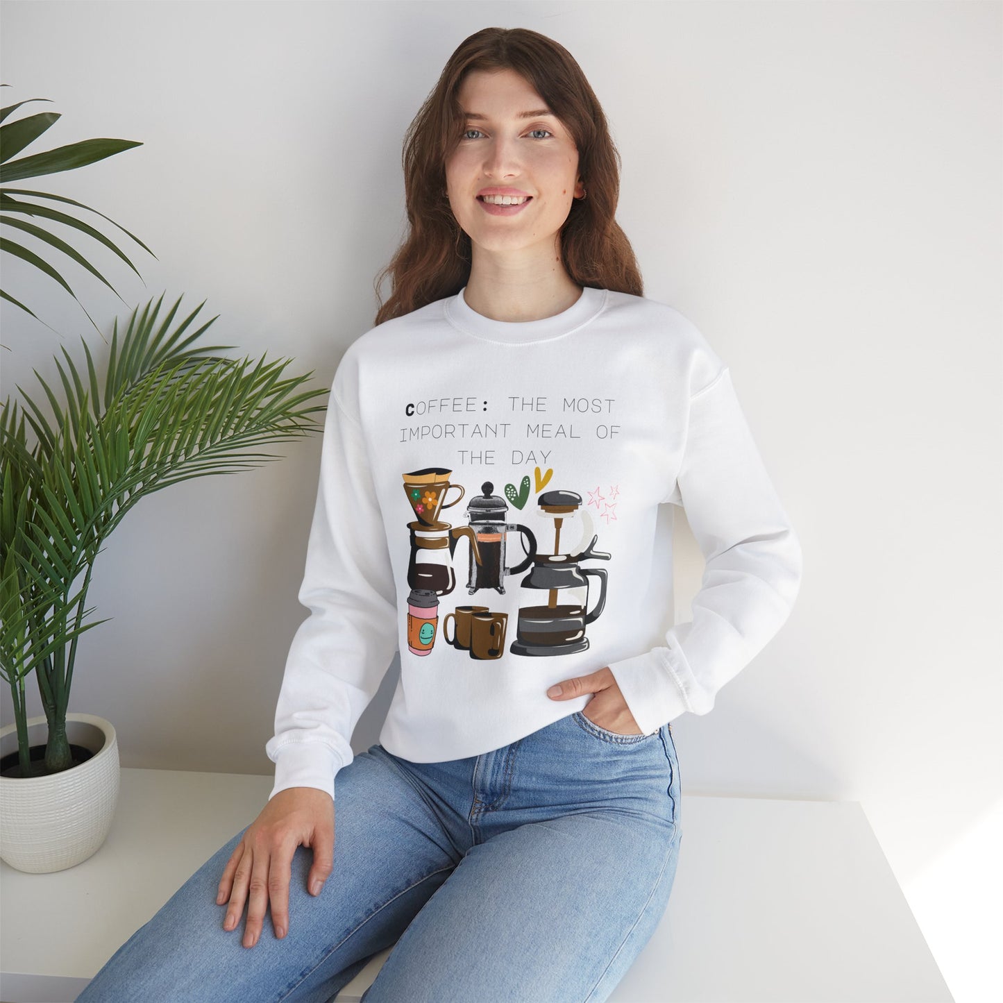 Best Unisex Coffee Sweatshirt "Coffee: the most important meal of the day"