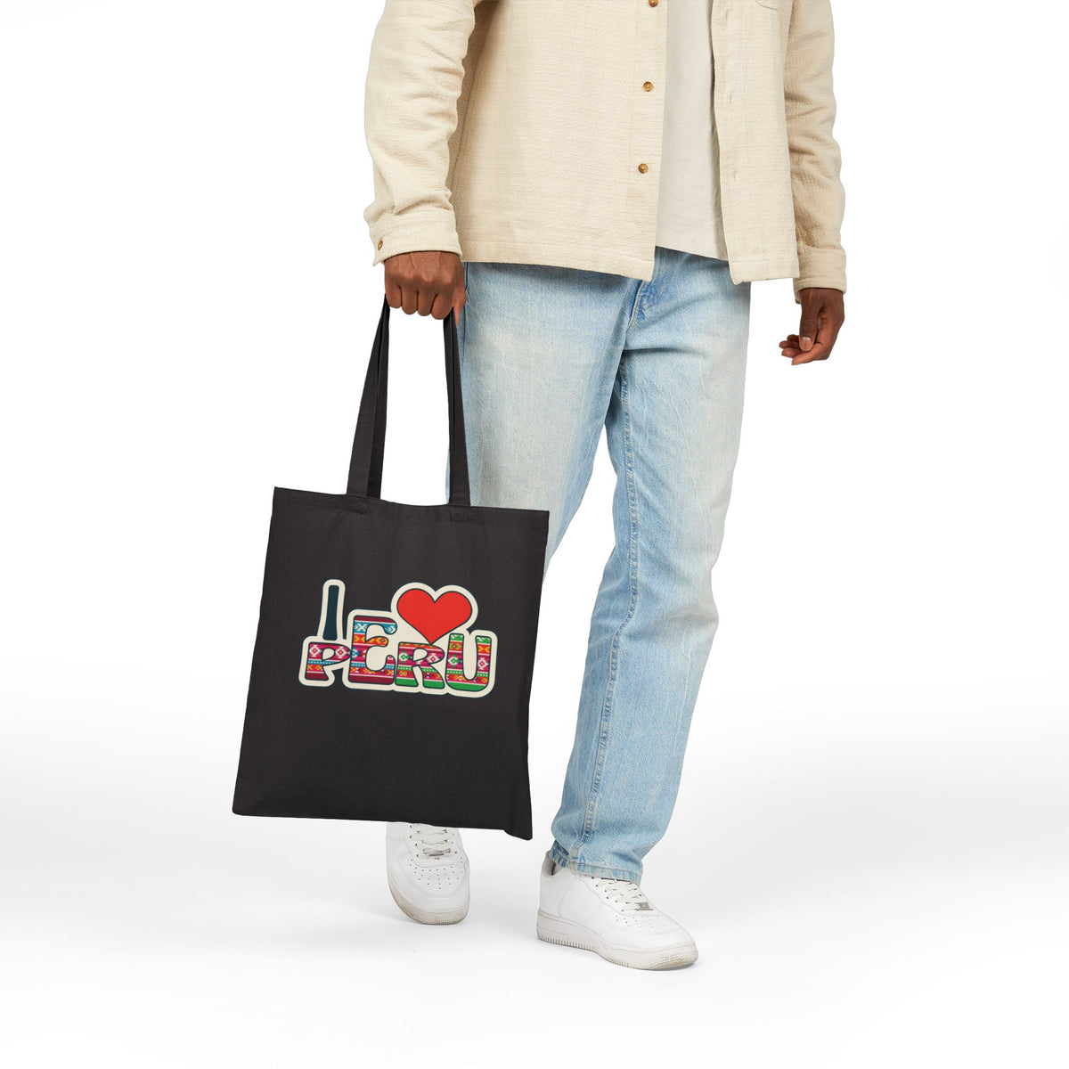 Best I Love Peru Canvas Tote Bag - Textile