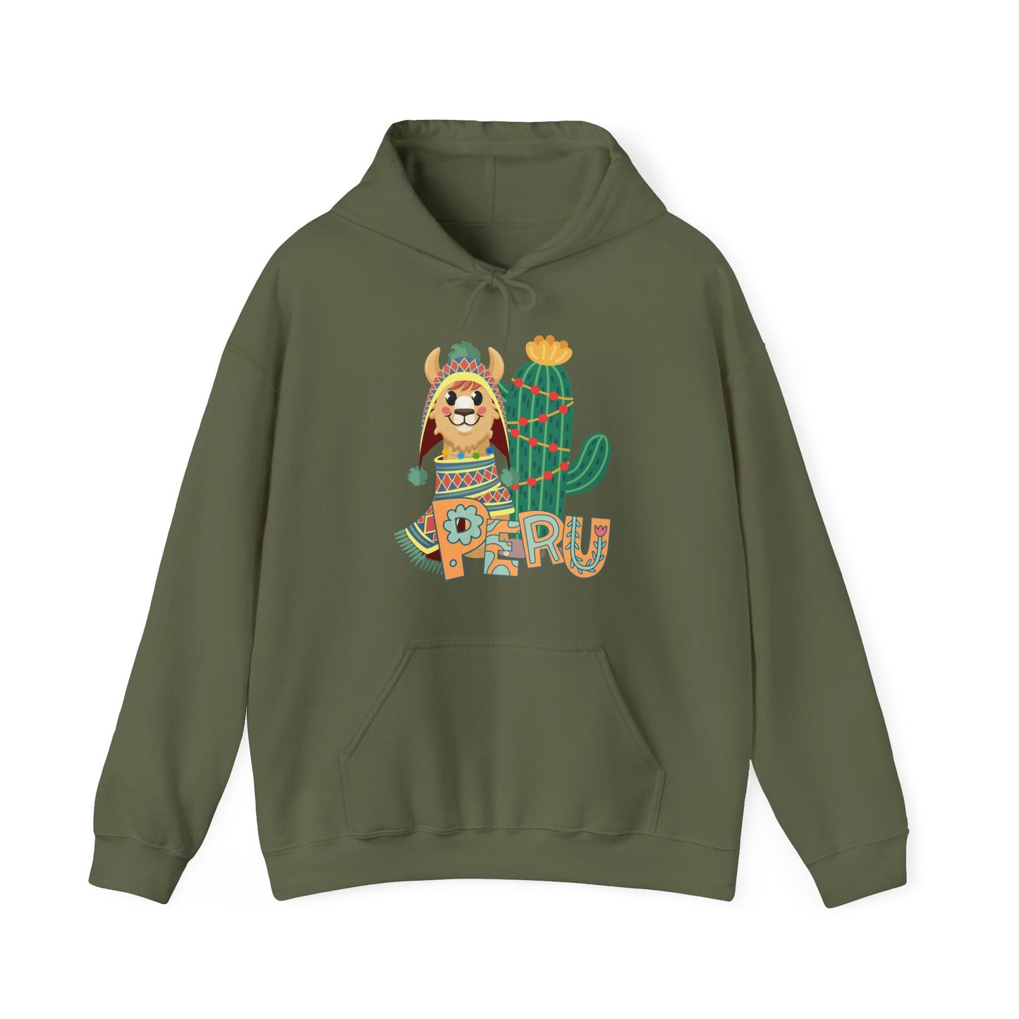 Best Peru Llama Cactus Hoodie - Peruvian Pullover