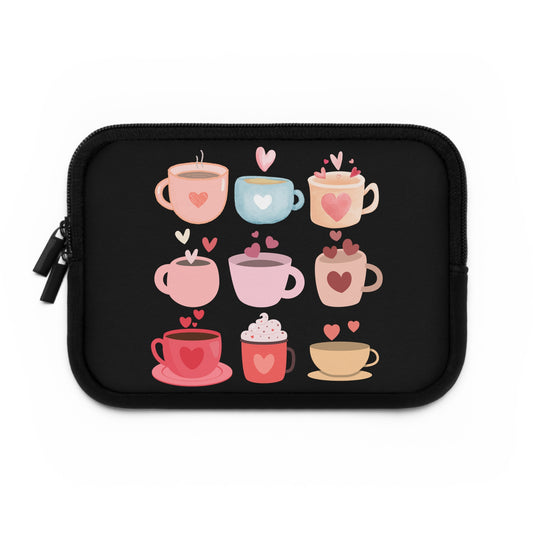 Best Coffee Laptop Sleeve "Coffee Mugs Heart"