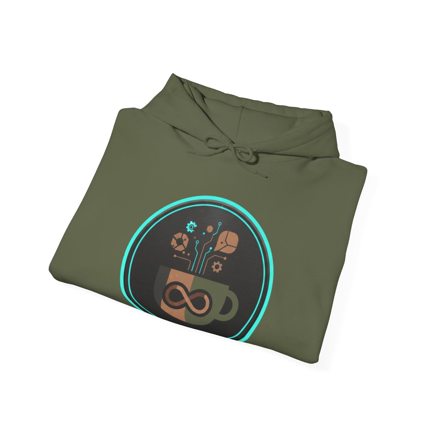 ♾️☕ Infinity Coffee Tech Hoodie USA | Modern Coffee Lovers Hoodie