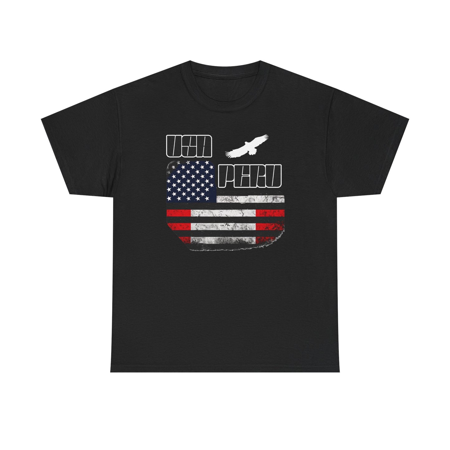 Best USA Peru Flag T-Shirt - Peruvian American Tee
