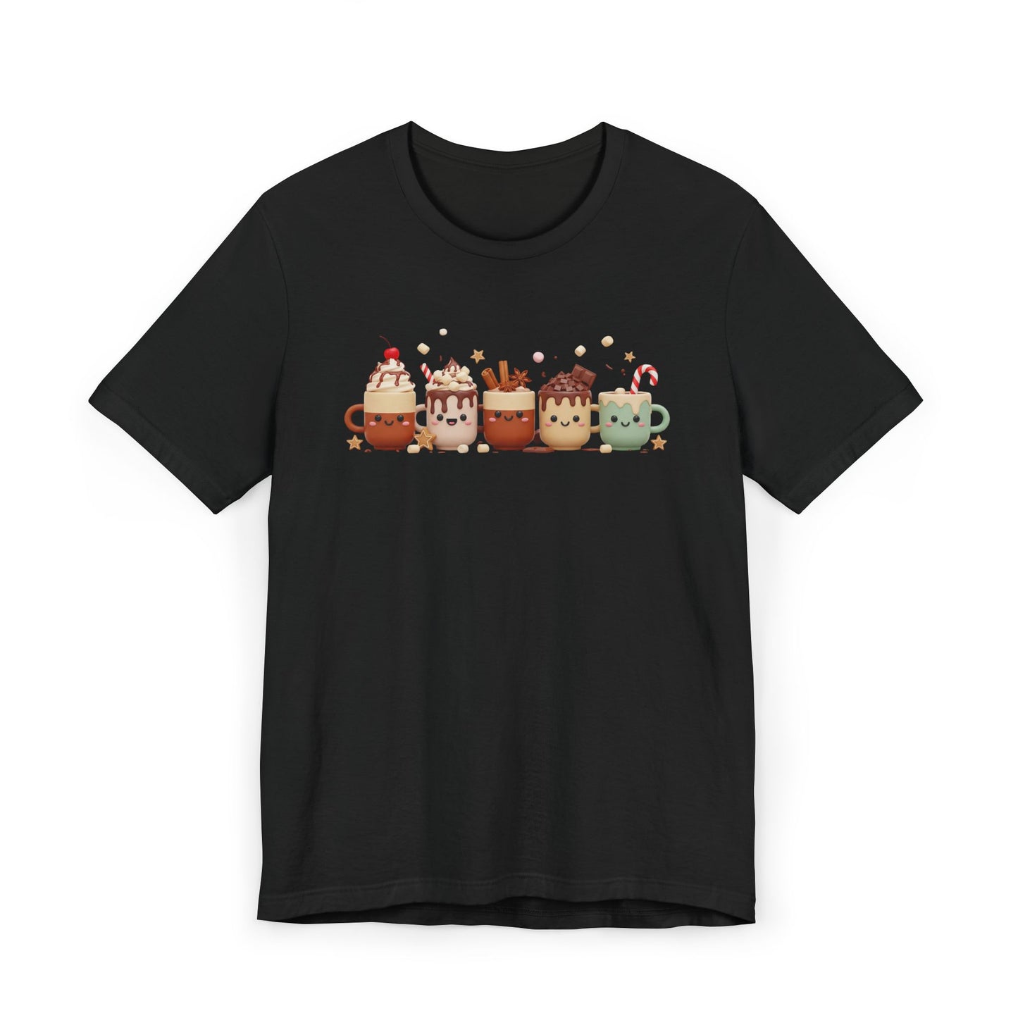 🍫☕ Cute Holiday Cocoa Mugs T-Shirt USA | Festive Coffee Tee