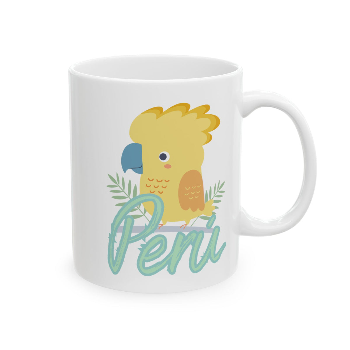 Best Peruvian Ceramic Coffee Mug "Gallito de las Rocas"
